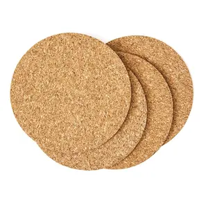 Wholesale Laminated Round Coffee Sublimation Blanks Coasters For Drink Cup Mat Custom Cork Coaster