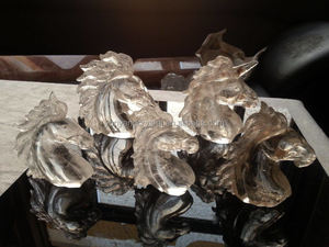Pietra naturale trasparente cristallo di quarzo intaglio eleganti figurine di cavallo altri tipi di prodotto artigianali di cristallo - Product Image 4