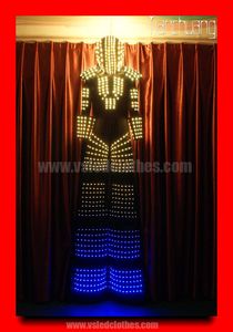 Evento light up trajes robot venta CO2 gun, etapa de DMX led zanco de rod traje, led robot paños - Product Image 2