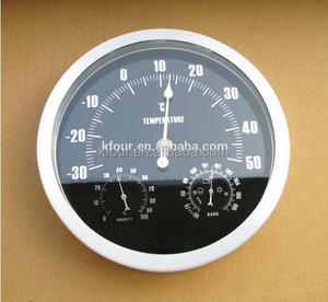 Medidor de temperatura y humedad doméstico interior de alta precisión Medidor ambiental de mecanismo cuadrado de metal de acero inoxidable - Product Image 3