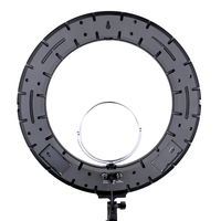 Lampu Ring LED Fotografi 60W, Lampu Cincin LED Bisa Diredupkan dengan Tripod 2M, Lampu Baterai 60W