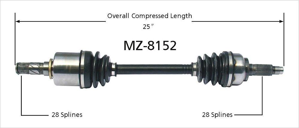 KAWACVJOINTS NEW CV Front Drive Axle Shaft MA 3 06-10 M/T