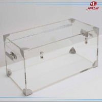 Coffre décoratif pour salon, personnalisé directement en usine, coffre en acrylique transparent