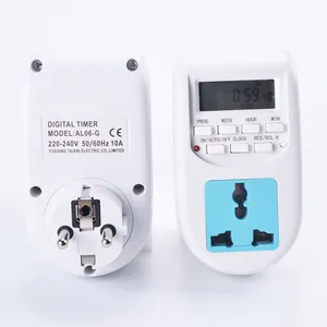 デジタルタイマースイッチEUプラグAL-06ウィークリープログラマブル電子220VAC、タイマー照明スイッチウォールコントローラータイマー