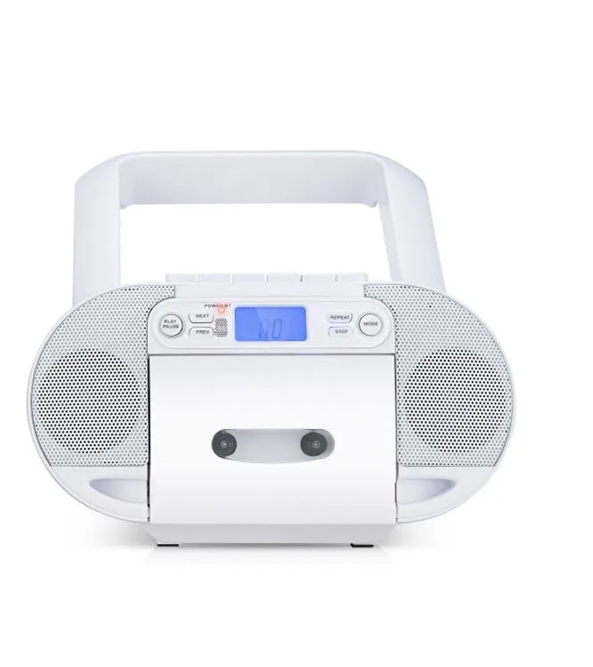 2w portable cassette CD player with AM/FM radio