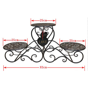 Nouveau support à <span class=keywords><strong>gâteau</strong></span> <span class=keywords><strong>d</strong></span>'<span class=keywords><strong>anniversaire</strong></span> en fer forgé créatif européen à trois étages en forme de cœur - Product Image 3