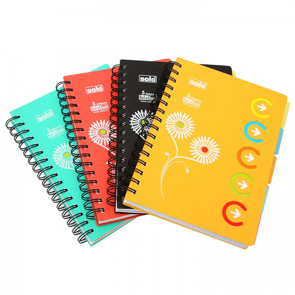 Academic Custom Sheets A4 A5 Plastic Cover Exercise Spiral Notebook