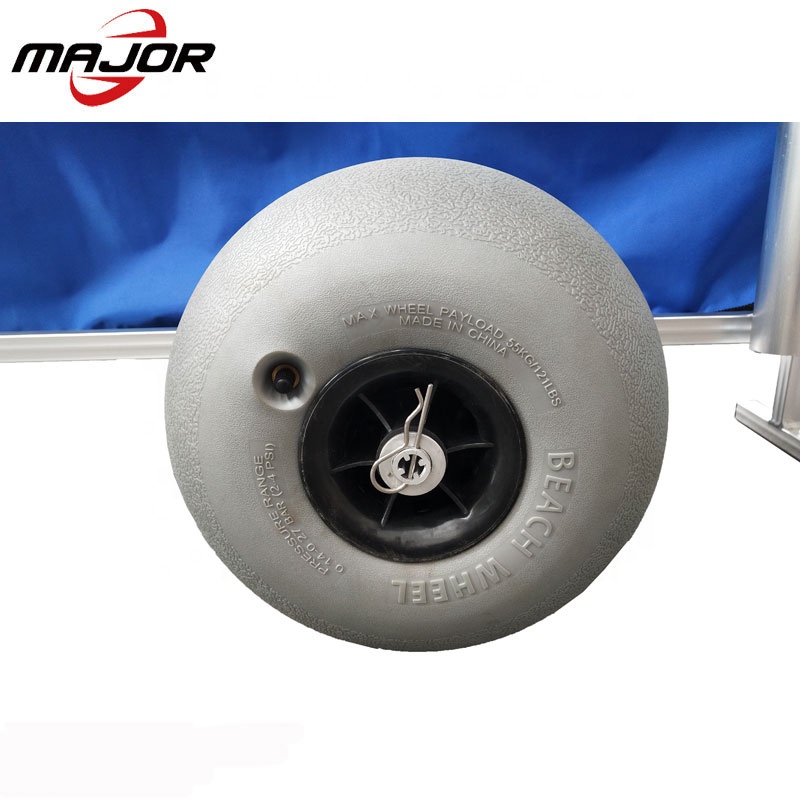 NEW Aluminum Rust-proof Light Duty Fishing Fishing Beach Trolley with Double Balloon Wheels