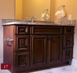 高档古典浴室实木家具柜子
