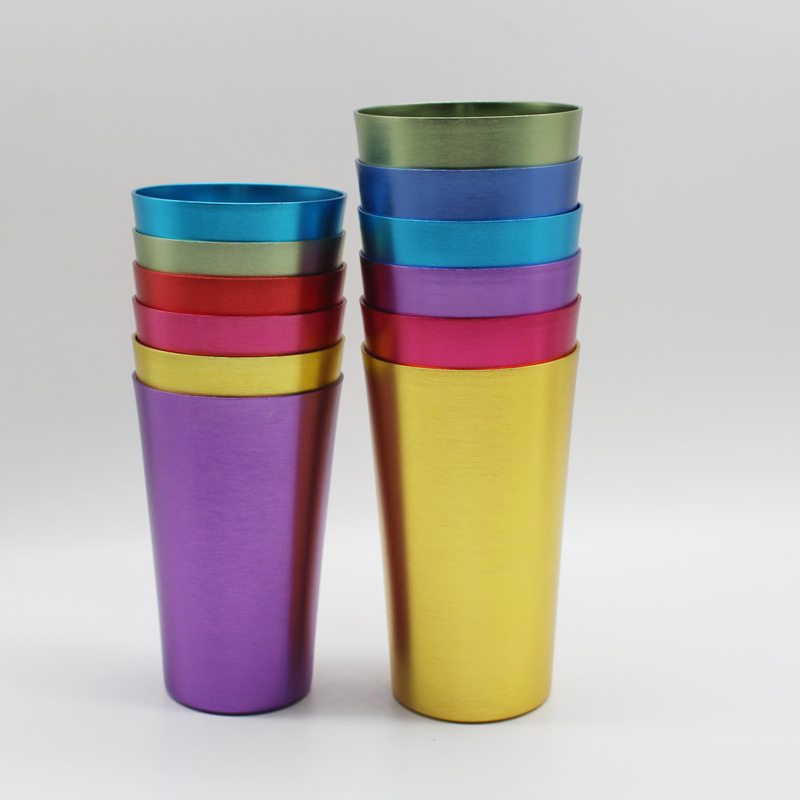 6-piece Assorted Harvest Aluminum Tumbler Set - Durable & Stylish