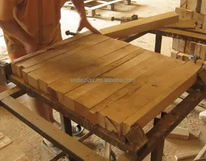 Estantería de madera para tienda de ropa, bastidores de boutique para ropa para mujer