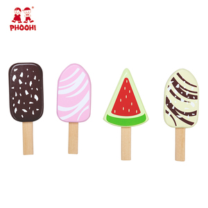 <span class=keywords><strong>4</strong></span> unids palo set simulación helado de madera juguete niños pretend <span class=keywords><strong>play</strong></span> juguetes dulces - Product Image 1