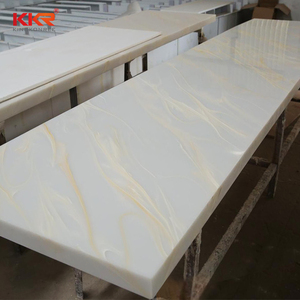 Comptoir de salle de bains avec évier intégré, Texture <span class=keywords><strong>marbre</strong></span> et acrylique, Surface solide, vente directe d'usine - Product Image 5