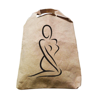 Bolsa de compras lavable para llevar café, material de tela de <span class=keywords><strong>papel</strong></span> plano, <span class=keywords><strong>bolsas</strong></span> de <span class=keywords><strong>papel</strong></span> <span class=keywords><strong>kraft</strong></span> lavables - Product Image 1