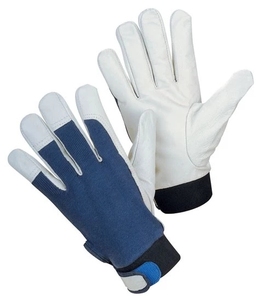 XL koruyucu bölünmüş deri iş eldivenleri Spandex genel amaçlı domuz derisi deri ile bahçe ışık fonksiyonu için - Product Image 2
