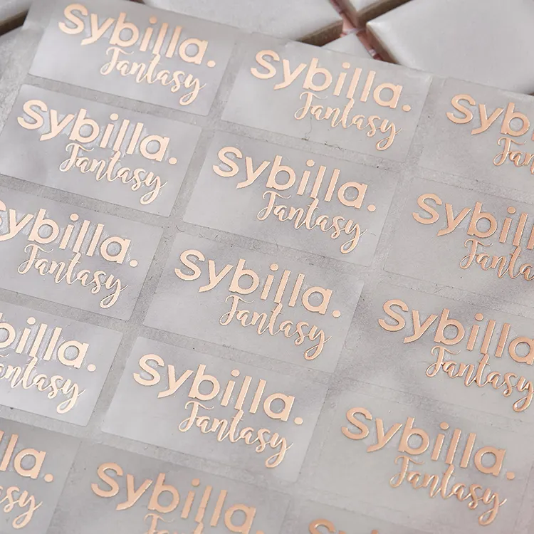 Office Address Labels Self Adhesive Vinyl Sticker Rose Gold Foil Letters