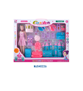 Funny Kids Play plastic villa <span class=keywords><strong>sweet</strong></span> home toy with doll - Product Image 3