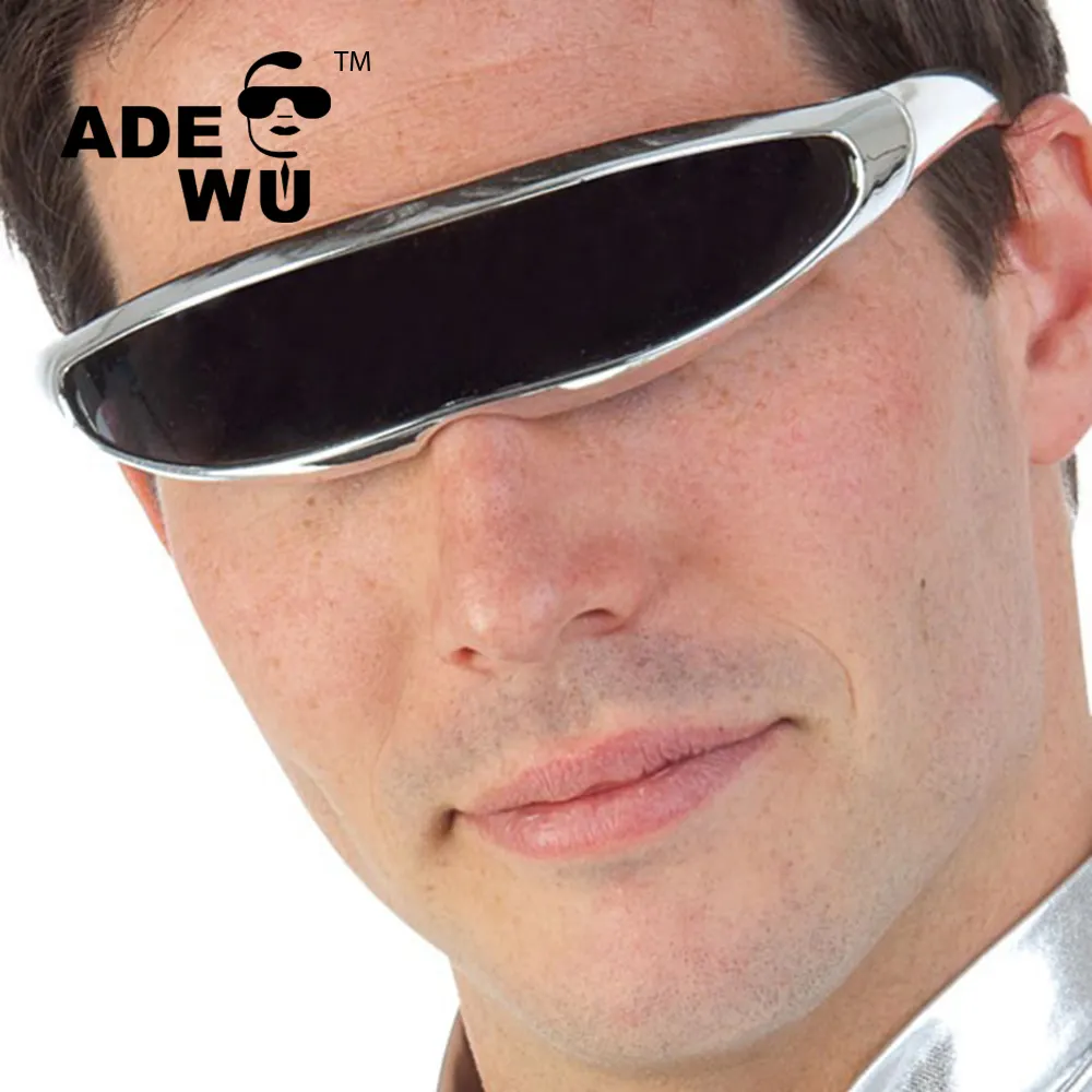 ADE WU STY9003A Sonnenbrille Einzigartige Männer Frauen Spiegel Sonnenbrille Persönlichkeit Schmales Fahren Wind dichte Brille benutzer definiertes Logo