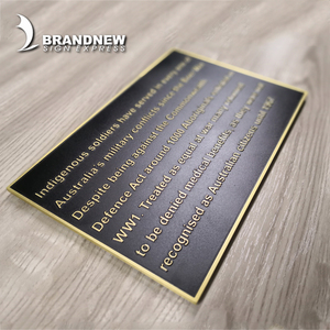 Brandnewsign tượng đài biển hiệu ứng <span class=keywords><strong>3D</strong></span> dập nổi 5mm Đồng mảng bám Tên tấm dấu hiệu với các không đồng đều backboard - Product Image 5