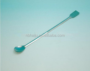 실험실 소모품, 숟가락/편평한 본을 위한 주걱을 가진 스테인리스 마이크로 숟가락 - Product Image 4