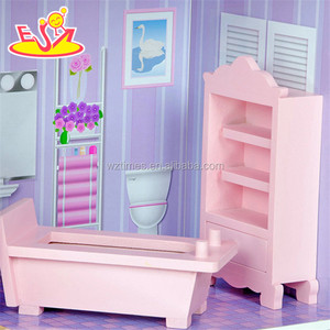 Commercio all'ingrosso bella per bambini in legno casa delle bambole <span class=keywords><strong>casetta</strong></span> <span class=keywords><strong>giocattolo</strong></span> 3 del pavimento delle ragazze di casa delle bambole in legno cottage W06A224 - Product Image 3