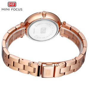 De luxe OEM Logo En Acier Inoxydable Alliage Quartz Poignet Femmes et Dame Montre Avec Le mouvement Du Japon - Product Image 6