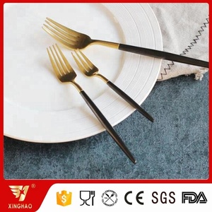 الحصري مقبض أسود ماتي الذهب الفولاذ المقاوم للصدأ المطبخ والسكاكين إناء - Product Image 4