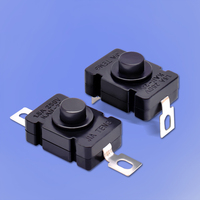 Saklar Senter KAN-28 1.5A 250V 18*12mm Tipe Patch Pengunci Otomatis Saklar Tombol Tekan 2P-ON-OFF Saklar Kecil