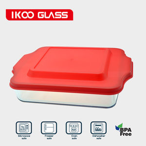 <span class=keywords><strong>Pyrex</strong></span> facile Grab ustensiles de cuisson en verre ensemble avec couvercles Red cuire / servir / magasin - Product Image 2