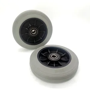 Airport Luggage Pull ESD Hand Cart Wheels Thermoplastic Rubber 7inch Diameter Standard Solid Wheels