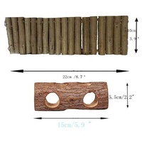 Jouet à mâcher en bois pour hamster, pont à mâcher, rampe pour hamster, tunnel en bois creux, tube pour chinchillas, cochons d'Inde, hamsters nains