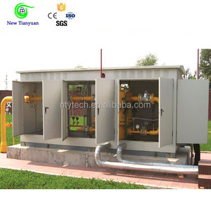 Estación reguladora de presión de Gas Natural montada en deslizamiento, dosel de calefacción de Gas de baño de agua de fuego indirecto