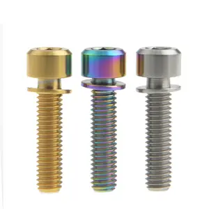 M5/M6 Titanium Hex socket chamfering Bolts with Washers Screw for Bicycle stem or brake Hub Fixed