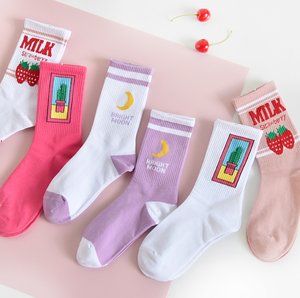 नई महिला ट्यूब ने जापानी संस्करण स्कूल लड़की किशोर कैक्टस मून स्ट्रॉबेरी मोजे - Product Image 4