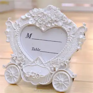 Vintage bridal shower decorazioni di nozze forniture carrozza di zucca coach tabella numero di carta posto holder photo frame