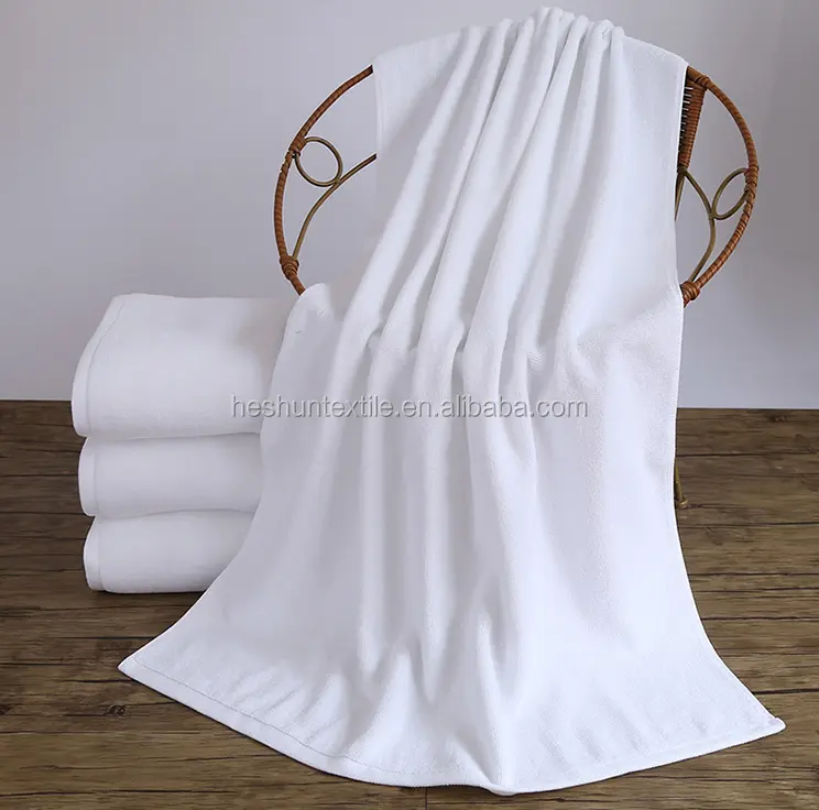 La cina ha fatto a buon mercato MOQ basso 100% cotone bianco hotel bath asciugamano, tovagliolo di mano set di asciugamani