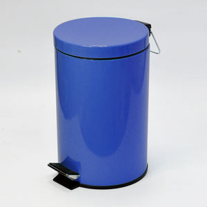 Cubo de basura con pedal de pie de metal impermeable ecológico de 12L de color púrpura elegante - Product Image 2