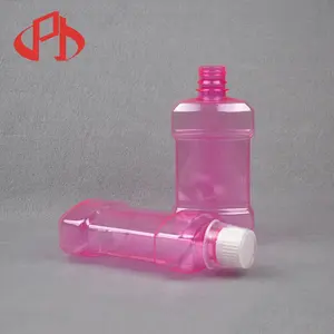 Drop Bottle 350ml PET Mouth Rinse Customized Pet Color Plastic Mouthwash Bottle With Screw Cap