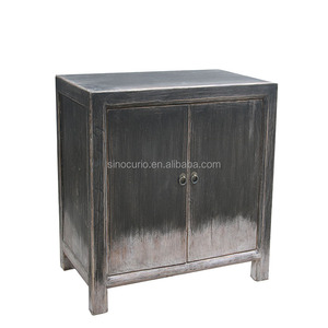 Cabinet de curiosités fait main Shabby Chic en bois massif en détresse rustique de reproduction orientale - Product Image 2