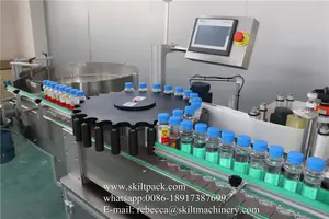 Etichettatrice rotativa ad alta velocità automatica della fiala della bottiglia rotonda 200-400 pz/min