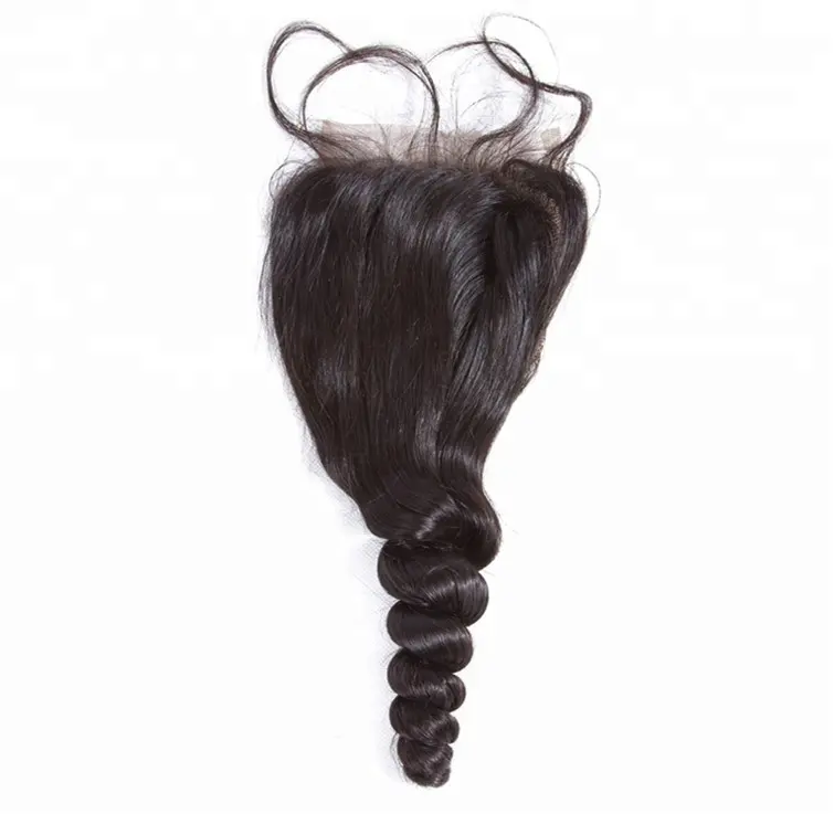 Wholesale Best Quality Cuticle Aligned Loose Wave Brazilian Three Part Lace Closure