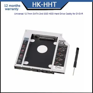 노트북 hdd 캐디 IDE To SATA 2nd HDD 캐디 12.7mm 범용 CD/DVD-ROM 광학 베이