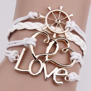H-014 amor corazón pulsera marinero compás <span class=keywords><strong>cuerda</strong></span> náutica - Product Image 2