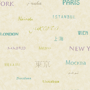 <span class=keywords><strong>World</strong></span> Major City ชื่อรูปแบบการพิมพ์ Sound Proof PVC Wallpaper Decor - Product Image 5