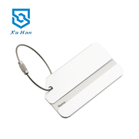 Étiquette de bagage en alliage d'aluminium Xuhan modèle 001 de haute qualité avec impression laser, portable pour voyages aériens, étiquettes d'étagère d'entrepôt