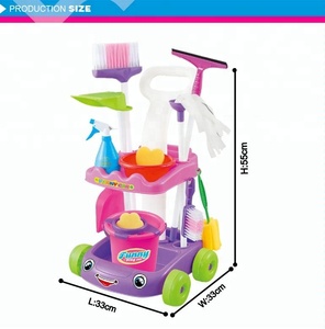 Jouet éducatif familial, outils <span class=keywords><strong>de</strong></span> <span class=keywords><strong>ménage</strong></span>, ensemble <span class=keywords><strong>de</strong></span> nettoyage amusant pour enfants, chariot, boîte en plastique, unisexe, voiture (mélange <span class=keywords><strong>de</strong></span> 2 couleurs) KSF - Product Image 5