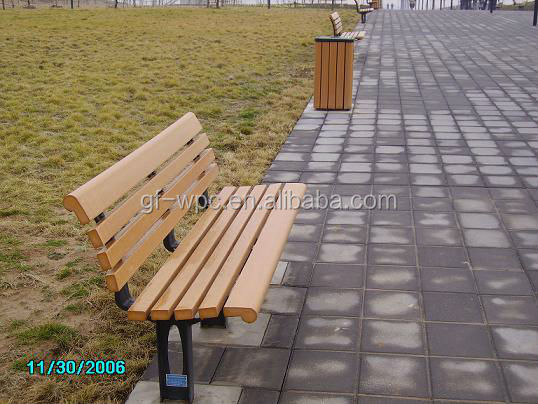 outdoor guofeng wood plastic composite wpc garden slats bench