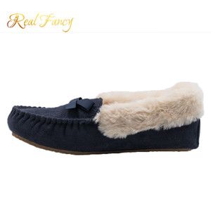 Nuove Pantofole da Donna con Fodera in Ecopelliccia, Stile Mocassino per Interni - Product Image 1