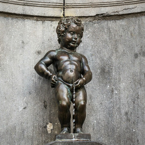 Đáng yêu Nhỏ Nude Bronze Manneken Pis Piss Cậu Bé Bức Tượng Đi Tiểu Đài Phun Nước - Product Image 3