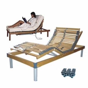 <span class=keywords><strong>Cama</strong></span> eléctrica doble de estilo europeo, <span class=keywords><strong>cama</strong></span> de movimiento individual XL Queen, color azul abedul, listón ajustable, marco de <span class=keywords><strong>cama</strong></span> con cable - Product Image 3